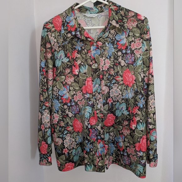 Vintage NPC Fashions floral button down - Picture 1 of 6